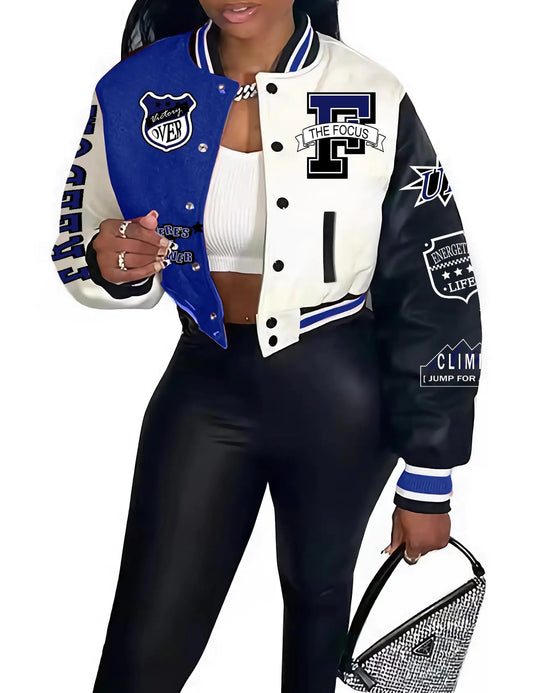 COZYPOIN Womens Varsity Jacket